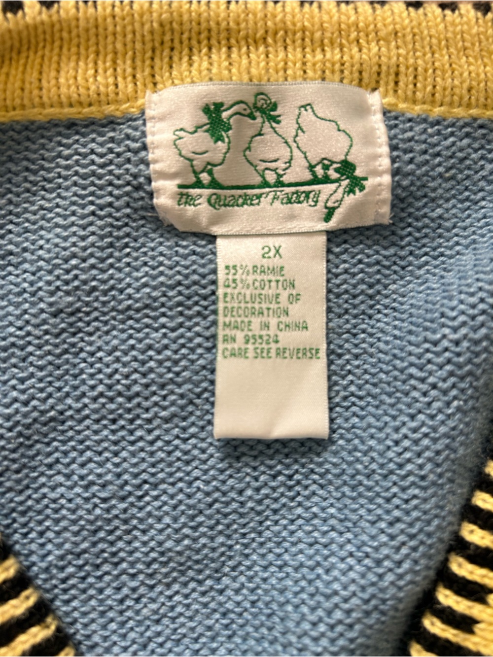 90’S VINTAGE THE QUACKER FACTORY 2X Novelty Teacher Knit Cardigan SCHOOL THEME - Picture 14 of 15